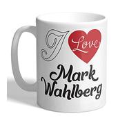 I Love Mugs - I Love Mark Wahlberg (Heart Design) - Mug, Ceramic, 11fl.oz.