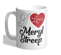 I Love Mugs - I Love Meryl Streep (Heart Design) - Mug, Ceramic, 11fl.oz.