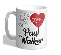 I Love Mugs - I Love Paul Walker (Heart Design) - Mug, Ceramic, 11fl.oz.