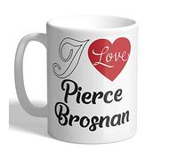 I Love Mugs - I Love Pierce Brosnan (Heart Design) - Mug, Ceramic, 11fl.oz.