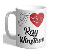 I Love Mugs - I Love Ray Winstone (Heart Design) - Mug, Ceramic, 11fl.oz.