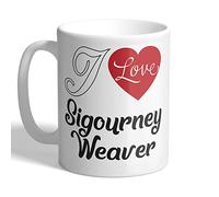 I Love Mugs - I Love Sigourney Weaver (Heart Design) - Mug, Ceramic, 11fl.oz.