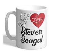 I Love Mugs - I Love Steven Seagal (Heart Design) - Mug, Ceramic, 11fl.oz.