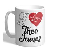 I Love Mugs - I Love Theo James (Heart Design) - Mug, Ceramic, 11fl.oz.
