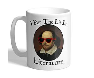 I Love Mugs - I Put The Lit in Literature - William Shakespeare - Mug, Ceramic, 11fl.oz.