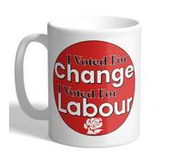I Love Mugs - I Voted for Change - I Voted for Labour - Politics Mug, Ceramic, 11fl.oz.