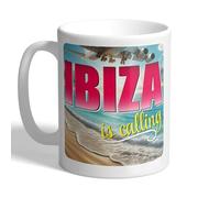 I Love Mugs - Ibiza is Calling - Beach Holiday Lover Mug, Ceramic, 11fl.oz.