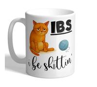 I Love Mugs - IBS - I Be Sh*ttn' - Irritable Bowel Syndrome Cat - Funny Mug, Ceramic, 11fl.oz.
