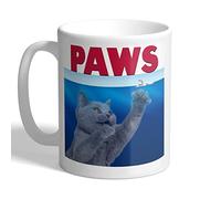 I Love Mugs - Paws - Funny Movie Inspired Cat Mug, Ceramic, 11fl.oz.