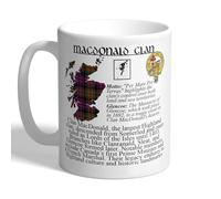 I Love Mugs - The Macdonald Clan - History and Scottish Tartan - Scotland Mug, Ceramic, 11fl.oz.
