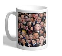 I Love Mugs - The Many Faces of Elon Musk - Funny CEO, Billionaire Collage Mug, Ceramic, 11fl.oz.