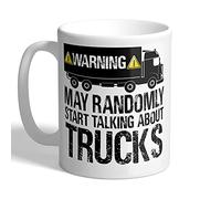 I Love Mugs - Warning - May Randomly Start Talking About Trucks - Mug, Ceramic, 11fl.oz.