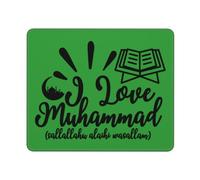I Love Muhammad Mouse Pad Soft Mouse Mat Washable Desk Mat For Pc Office Work 25X30Cm