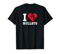 I Love Mullets Shirt, I Heart Mullets, Funny Redneck Mullet T-Shirt