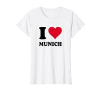 I Love Munich Value Graphic T-Shirt, Women, White, L