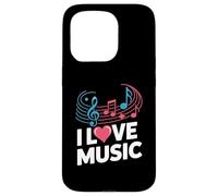 I Love Music Musical Notes Melody Case for iPhone 15 Pro