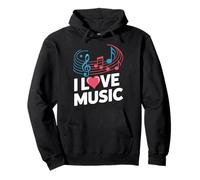 I Love Music Musical Notes Melody Pullover Hoodie