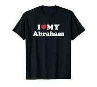 I Love My Abraham First Name Matching Couple Outfit T-Shirt