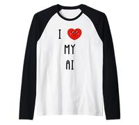 I Love My Ai Name Funny Raglan Baseball Tee