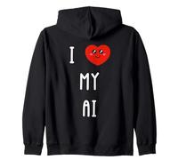I Love My Ai Name Funny Zip Hoodie