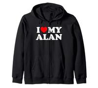 I Love My Alan Zip Hoodie