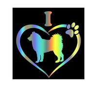 I Love My Alaskan Malamute Dog Animal Motorcycle Decorative AccessoriesCar Stickers Vinyl Decal(2,15 cm)