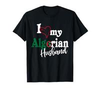 I Love My Algerian Husband Algerian Flag I Love Africa T-Shirt