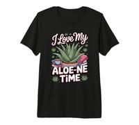 I Love My Aloe-ne Time Aloe Plant Lover Pun Premium T-Shirt
