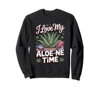 I Love My Aloe-ne Time Aloe Plant Lover Pun Sweatshirt