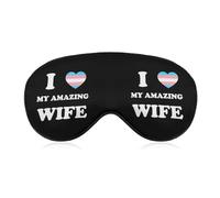 I Love My Amazing Wife Sleep Mask Eye Cover for Sleeping Men Women Light Blocking Travel Blindfold