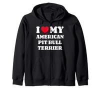 I Love My American Pit Bull Terrier Zip Hoodie