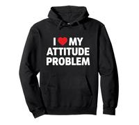 I Love My Attitude Problem - Red Heart Pullover Hoodie