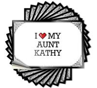 I Love My Aunt Kathy Bumper Fall - Decorations for The Kitchen Sticker Self Adhesive Sticker(6X9CM)