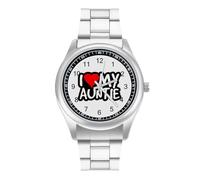 I Love My Auntie Mens Watches Simplicity Watch Stainless Steel Band