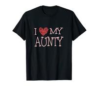 I Love My Aunty Sweet Family Personalized Aunt T-Shirt