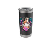 I Love My Australian Shepherd Aussie Dog Valentines Hearts Stainless Steel Insulated Tumbler