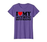I Love My Autistic Boyfriend Heart My Autism BF T-Shirt