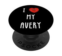 I Love My Avery Name Funny PopSockets Adhesive PopGrip