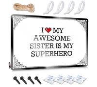 I Love My Awesome Sister Is My Superhero Decorative Bathroom Accessories Decor - Matal Sign Collection Hanging Wall Decor(30X40CM)