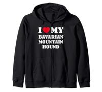 I Love My Bavarian Mountain Hound Dog Owner Heart Zip Hoodie