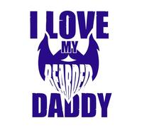 i Love My Bearded Daddy Father Day Quotes Fine Carving Decals 40x52.1cm It Won't Fall Off DarkBlue