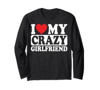 I Love My Beautiful Crazy Girlfriend Boyfriend Couples Long Sleeve T-Shirt