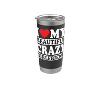 I Love My Beautiful Crazy Girlfriend Couples Stainless Steel Insulated Tumbler