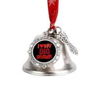 I Love My Big Brother Christmas Jingle Bells Tree Hanging Ornament Xmas Bell Pendant Party Festival Decor Wing Bell