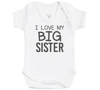 I Love My Big Sister Baby Gift, Baby Boy Bodysuit, Baby Girl Bodysuit - Newborn White