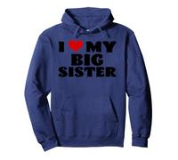 I Love My Big Sister Funny Heart Family Sibling Matching Pullover Hoodie