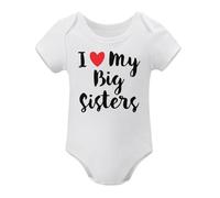 I Love My Big Sisters - Baby Bodysuits One Piece Romper For Babies White-style 3months