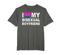 I Love My Bisexual Boyfriend LGBT Pride LGBTQ Awareness T-Shirt
