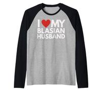 I Love My Blasian Husband Black Asian Pride Heritage Married Raglan Baseball Tee