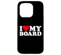 I Love My Board Funny Nonprofit Chairman Skate Surf Art Fan Case for iPhone 15 Pro
